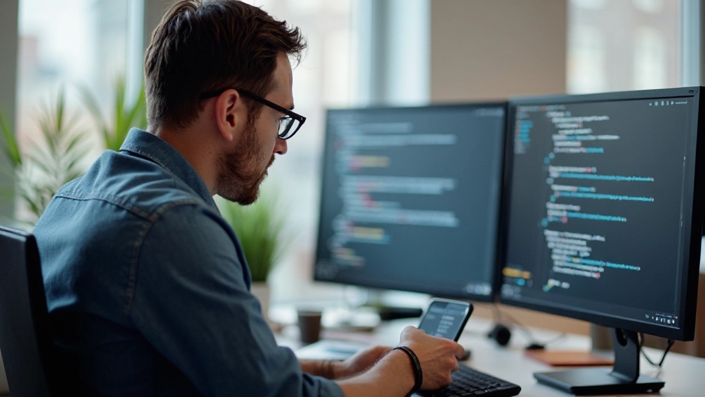 Developer test responsief design op verschillende apparaten